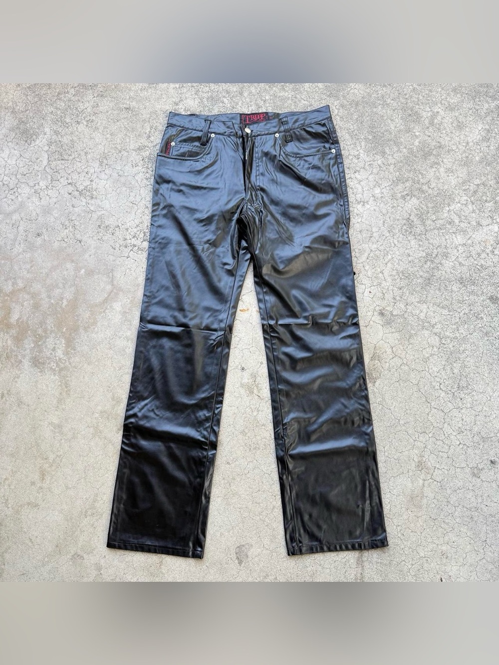 TRIPP NYC Daang Goodman Black Faux Leather Pants Men’s Size 32